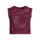 Women's Cotton Viscose Open Knit Sleeveless Scoop Neck Top Cover Up