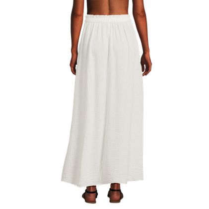 Women's Cotton Gauze Maxi Swim Cover-up Skirt - image 5