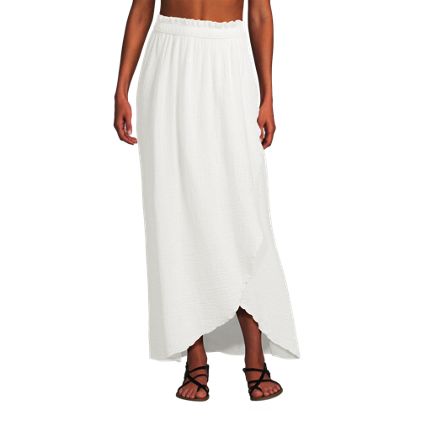 Women's Cotton Gauze Maxi Swim Cover-up Skirt - image 4