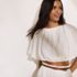 Women's Cotton Gauze Dolman Sleeve Crop Cover Up Top, alternative image