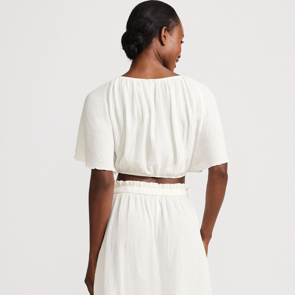 トップス gather shoulder cutsew SHOULDER CUT TOPS | CLANE (Women)/クラネ