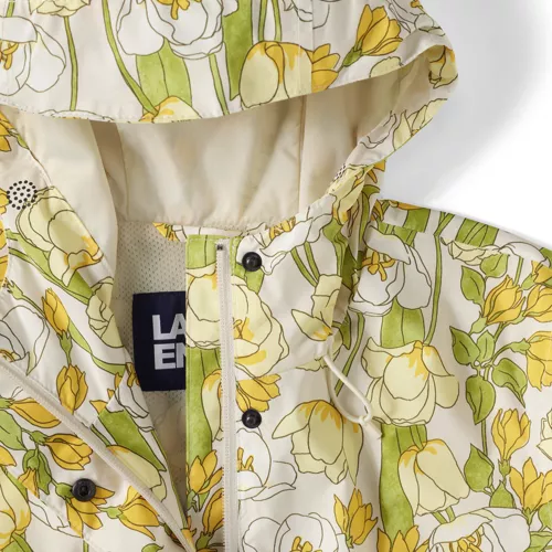 Women's Print Waterproof Hooded Packable Raincoat, alternative image