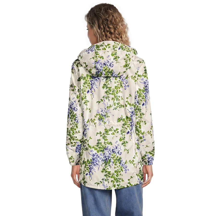 Women's Print Waterproof Hooded Packable Raincoat view 4
