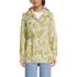 Women's Print Waterproof Hooded Packable Raincoat, Front