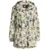 Women's Print Waterproof Hooded Packable Raincoat, Front