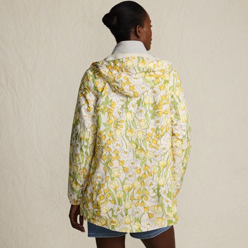 Women's Print Waterproof Hooded Packable Raincoat - image 2
