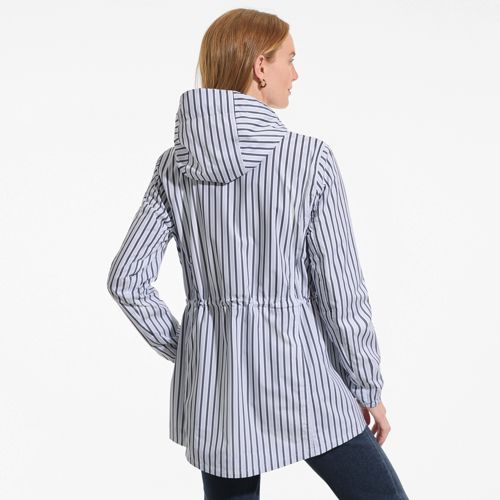  Lands' End Wasserdichte Gemusterte Regenjacke Squall Mit Packfach, Damen, Größe:32-34 Regular, Weiß, Polyester, By Lands' End 