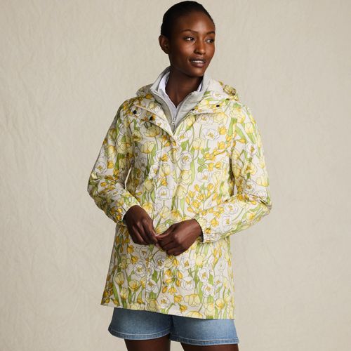Women's Print Waterproof Hooded Packable Raincoat - image 3