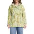 Women's Plus Size Print Waterproof Hooded Packable Raincoat, Front
