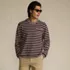 Men's Long Sleeve Textured Cotton Crewneck Sweater, alternative image