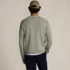 Men's Long Sleeve Textured Cotton Crewneck Sweater, Back