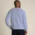 Men's Long Sleeve Textured Cotton Crewneck Sweater, Back