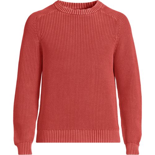 Sunwashed Drifter Sweater, Men, size: XL, regular, Purple, Cotton, by Lands' End