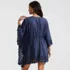 Women's Cotton Eyelet Tie Kimono Cover-Up, Back