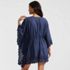 Women's Cotton Eyelet Tie Kimono Cover-Up, Back