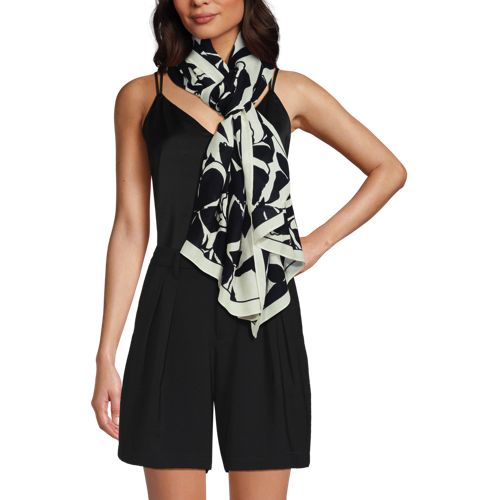  Lands' End Fließender Schal, Damen, Größe:null Regular, Schwarz, Viskose, By Lands' End 