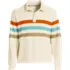 Men's Long Sleeve Cotton Rugby Sweater Polo, Front