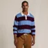 Men's Long Sleeve Cotton Rugby Sweater Polo, alternative image