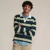Men's Long Sleeve Cotton Rugby Sweater Polo, alternative image