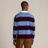 Men's Long Sleeve Cotton Rugby Sweater Polo, Back