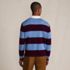 Men's Long Sleeve Cotton Rugby Sweater Polo, Back