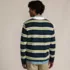 Men's Long Sleeve Cotton Rugby Sweater Polo, Back