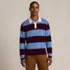 Men's Long Sleeve Cotton Rugby Sweater Polo, Front