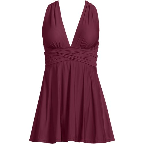 Women's SlenderSuit Multi Way Swim Dress One Piece Swimsuit, Front