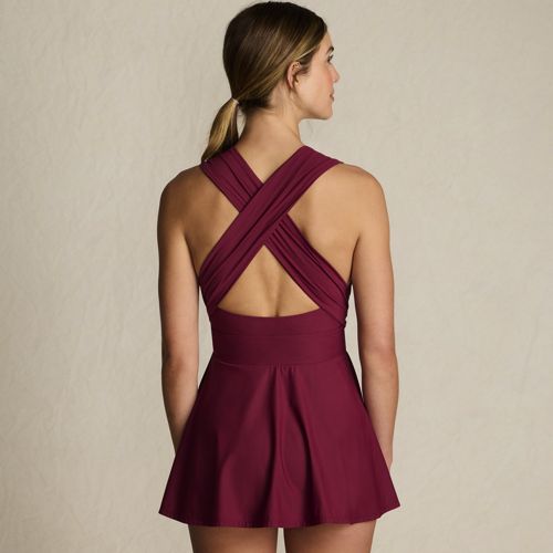Women's SlenderSuit Multi Way Swim Dress One Piece Swimsuit, Back