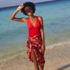 Women's SlenderSuit Halter Ruched Plunge High Leg One Piece Swimsuit, alternative image