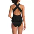 Women's SlenderSuit Plunge Ruched X-Back Ruffle Fauxkini One Piece Swimsuit, Back