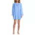 Women's Oversized Gauze Button Front Cover-Up Shirt, Front