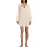 Women's Oversized Gauze Button Front Cover-Up Shirt, Front