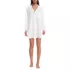 Women's Oversized Gauze Button Front Cover-Up Shirt, Front