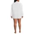 Women's Plus Size Oversized Gauze Button Front Cover-Up Shirt, Back