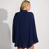 Women's Plus Size Oversized Gauze Button Front Cover-Up Shirt, Back