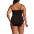 Women's Plus Size Shirred One Shoulder One Piece Swimsuit, Back