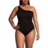 Women's Plus Size Shirred One Shoulder One Piece Swimsuit, Front