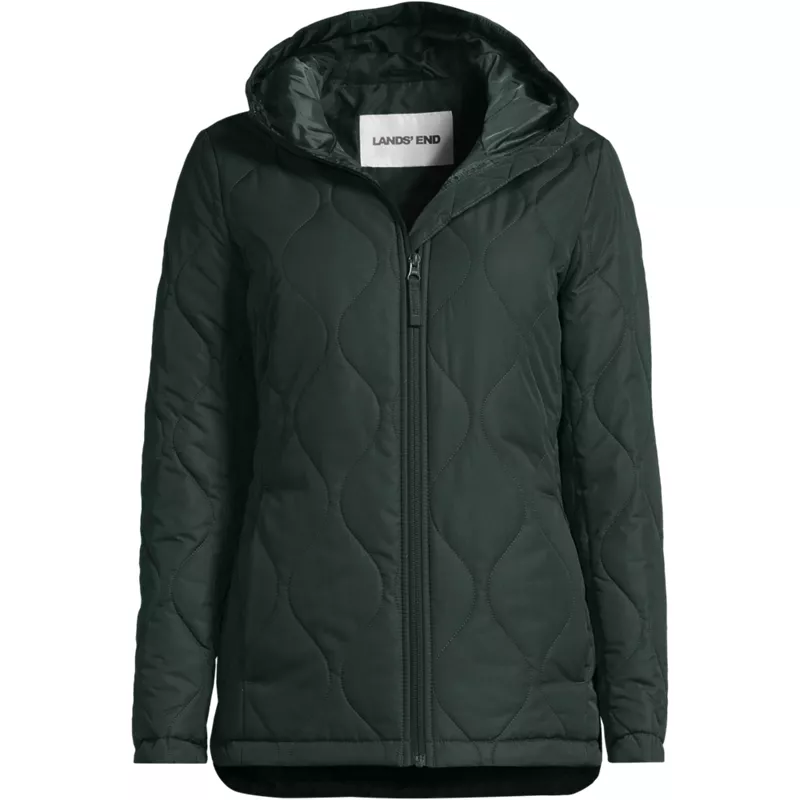 Plus Size FeatherFree Quilted Insulated Jacket, Front