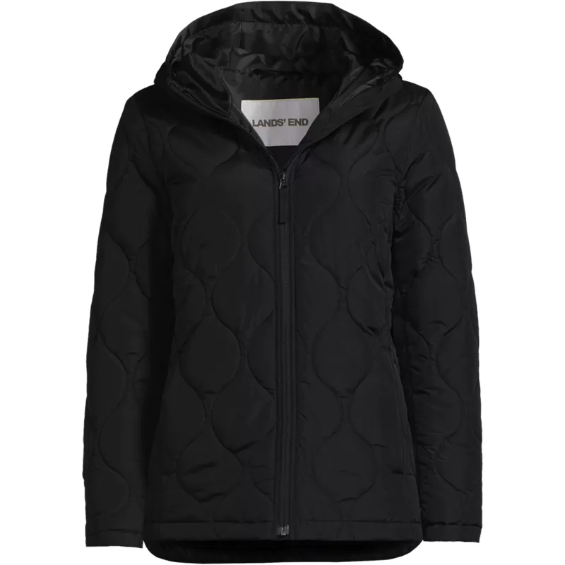 Plus Size FeatherFree Quilted Insulated Jacket, Front