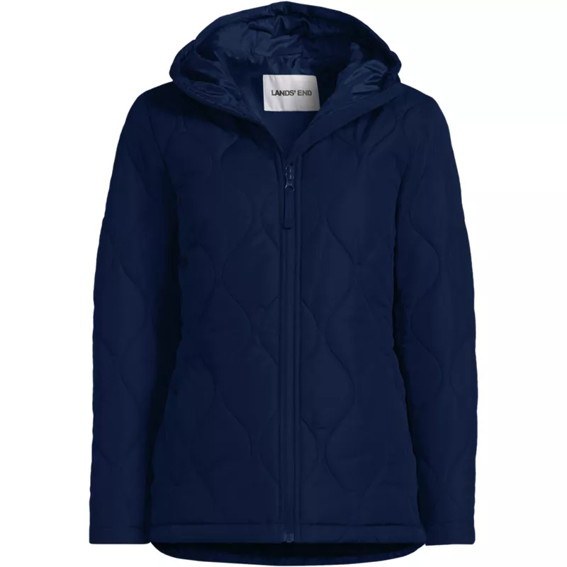 Plus Size FeatherFree Quilted Insulated Jacket, Front
