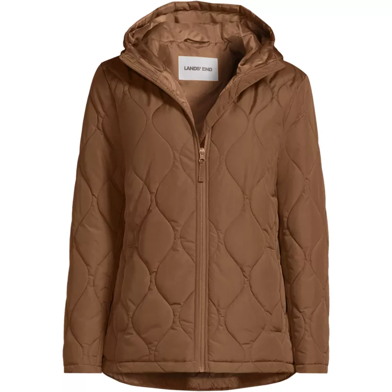 Plus Size FeatherFree Quilted Insulated Jacket, Front