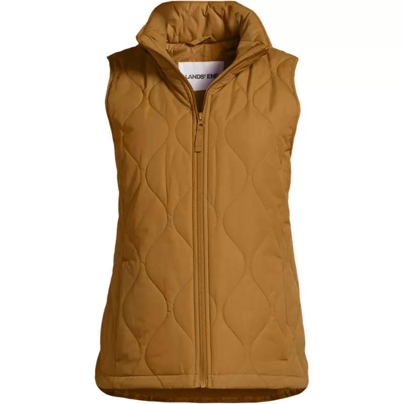 Plus Size FeatherFree Quilted Insulated Vest, Front