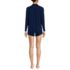 Women's Cooling 3 Piece Pajama Set - Long Sleeve Top Cami and Shorts, Back