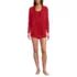 Women's Cooling 3 Piece Pajama Set - Long Sleeve Top Cami and Shorts, Front