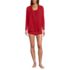 Women's Cooling 3 Piece Pajama Set - Long Sleeve Top Cami and Shorts, Front