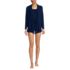 Women's Cooling 3 Piece Pajama Set - Long Sleeve Top Cami and Shorts, Front