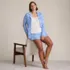 Women's Cooling 3 Piece Pajama Set - Long Sleeve Top Cami and Shorts, alternative image