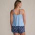 Women's Cooling 3 Piece Pajama Set - Long Sleeve Top Cami and Shorts, Back