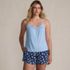 Women's Cooling 3 Piece Pajama Set - Long Sleeve Top Cami and Shorts, Front